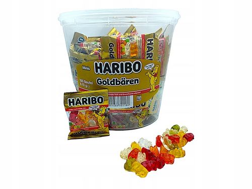 HARIBO GOLDBÄREN MINIS ZŁOTE MISIE 100 op. 1000g ŻELKI Z NIEMIEC na Arena.pl