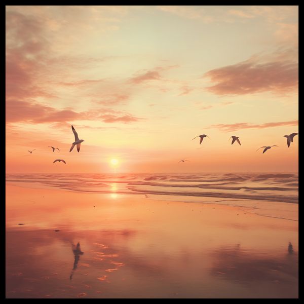 Plakat 80x80cm Spokojna Przystań zdjęcie 2