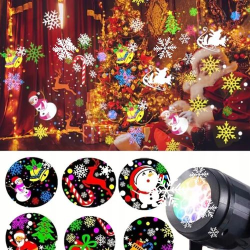 PROJEKTOR ŚWIĄTECZNY LED PŁATKI ŚNIEGU RZUTNIK LASEROWY NA DOM ZEWNĘTRZNY na Arena.pl