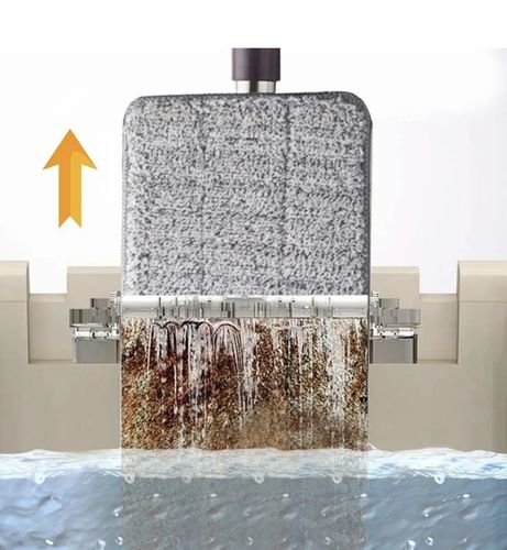 MOP PŁASKI Z WYCISKACZEM WIADREM DWUKOMOROWYM + WKŁADY MIKROFIBRA na Arena.pl