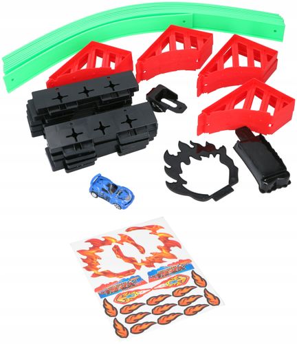Tor wyścigowy z samochodem Pull-Back Gearbox 32 elementy na Arena.pl