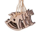koniki - drewniane zawieszki 8cm  8szt.  | 129CAN71041