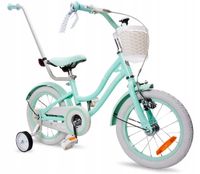 ROWEREK SILVER MOON 14 CALI MIĘTOWY 0302325 KÓŁKA BOCZNE PCHACZ KOSZYK