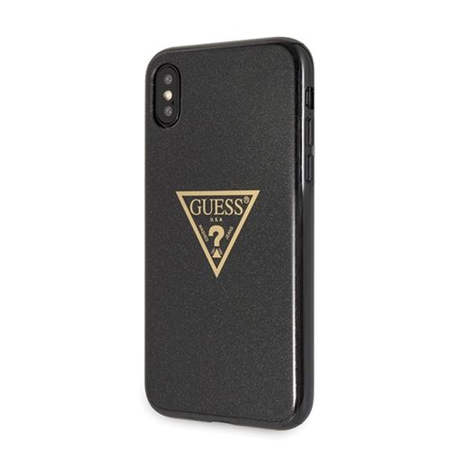 Guess Solid Glitter Triangle - Etui iPhone Xs / X (Black) na Arena.pl