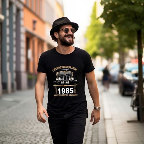 Koszulka na 40 Urodziny Prezent Auto Klasyk na Oryginalnych Częściach L na Arena.pl