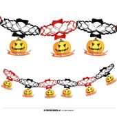 girlanda dynie halloween 15x200cm czerwono czarna