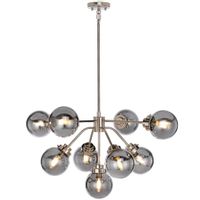 Modernistyczna LAMPA wisząca Kula KULA9 Elstead molekuły OPRAWA szklana ZWIS kule balls nikiel przydymione