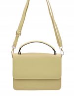 Elegancka torebka listonoszka skóra ekologiczna żółty 5006