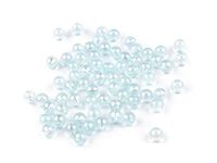 KORALIKI PLASTIK TĘCZOWE NIEBIESKI ANIELSKI 6MM 30SZT