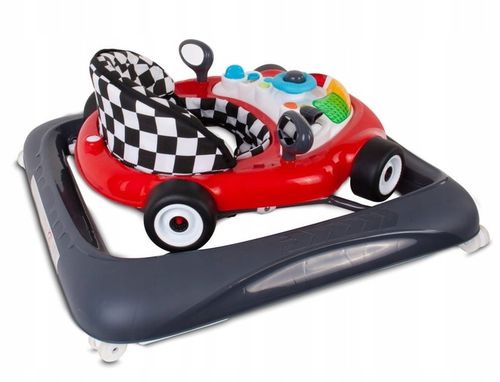 Interaktywny chodzik dla dzieci wyścigówka czerwono czarny na Arena.pl