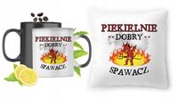 Dla Spawacza Zestaw Kubek Magiczny + Poduszka Z Nadrukiem Ze Zdjęciem