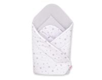 Rożek dla niemowląt miękki - mini gwiazdki szare na białym tle