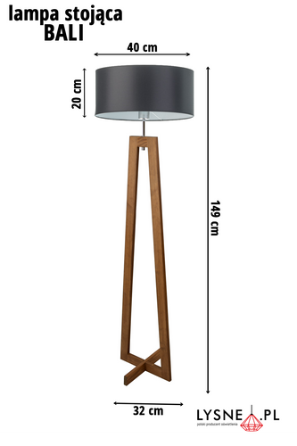 Lampa podłogowa BALI dąb E27 na Arena.pl