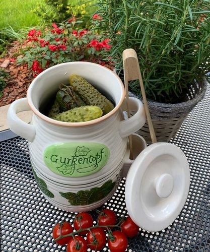 słój ceramiczny do ogórków 4l+ szczypce na Arena.pl