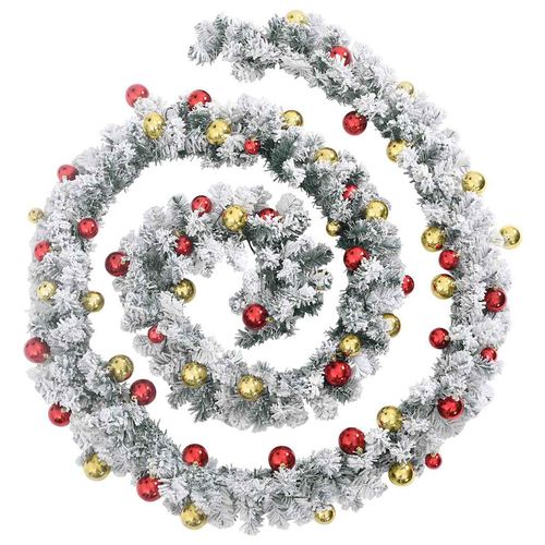 Świąteczna girlanda z bombkami i światłami LED, zielona, 10 m na Arena.pl