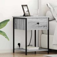 Szafka Nocna z szufladą 2 pcs Szary dąb sonoma 42 x 41 x 56 cm