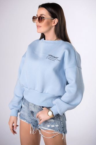 Bluza typu crop top - Niebieski U na Arena.pl