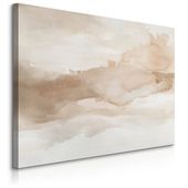 Obraz Na Płótnie Do Salonu Beżowy Mural Abstrakcja Styl Boho 120cm x 80cm