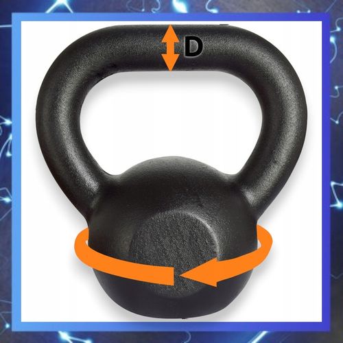 Kettlebell żeliwny 24kg kettle kula odważnik hantla ciężar do ćwiczeń na Arena.pl