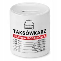 Skarbonka Dla Taksówkarza Stawka Godzinowa Z Nadrukiem Ze Zdjęciem