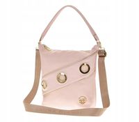 Laura Biaggi - torebka worek nity różowy groszek mat KB231