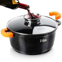 garnek granitowy 4l 24cm z pokrywą z aromatyzerem terruna 199105