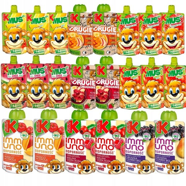 Kubuś Mix musów owocowych dla dzieci 100 g x 22 sztuki zdjęcie 1
