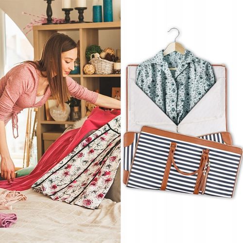 Modna duża torba podróżna ze skóry PU, wygodna torba podróżna na ubrania na Arena.pl