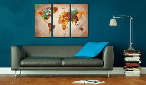 Obraz - Painted World - triptych Rozmiar - 90x60 na Arena.pl