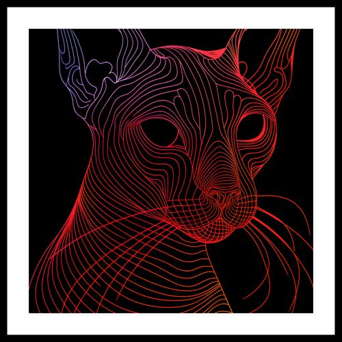 Plakat 40x40cm Cyfrowa Kocica na Arena.pl