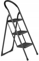 Drabina 3 stopniowa składana stalowa drabinka schodki stopnie z matą domowa