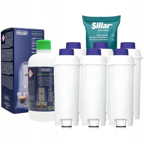 Odkamieniacz Delonghi do ekspresu + 6x Sillar filtr do ekspresu na Arena.pl