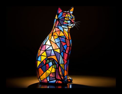 Plakat 20x15cm Koci Witraż na Arena.pl