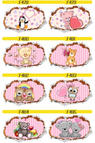 Naklejka samoprzylepna 3D misie pluszaki dziecięce na Arena.pl