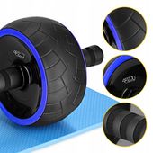 KÓŁKO DO ĆWICZEŃ BRZUCHA ABS ROLLER SOLIDNE MOCNE KOŁO AB WHEEL MATA ZESTAW