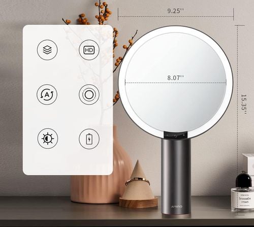 Lustro do makijażu LED 9 cali z czujnikiem dotykowym 3 kolory bezprzewodowe na Arena.pl