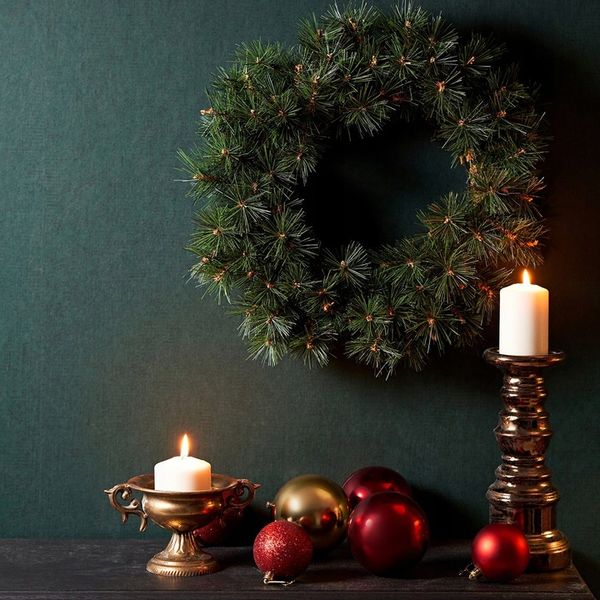 Wianek świerkowy zielony 30 cm zdjęcie 3