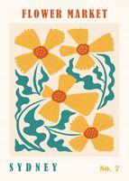 2 x Plakat 70x50 Kwiaty minimalizm nowoczesny miasta Kopenhaga BOHO 12 WZOR