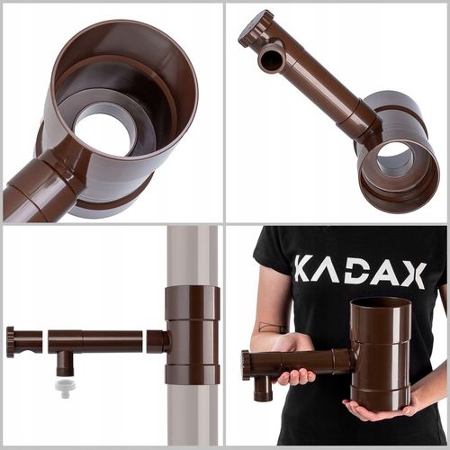 ZBIERACZ ŁAPACZ DESZCZÓWKI WODY DESZCZOWEJ Z RYNNY ZAWOREM CHWYTACZ 100mm na Arena.pl