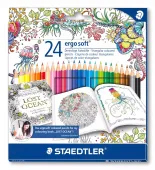 Kredki ołówkowe szkolne Ergosoft 24 kolorów Staedtler 5544