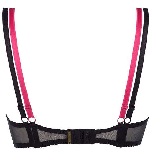 Biustonosz/Bra V-7741 Raspberry pudding Czarno-Różowy 80B na Arena.pl