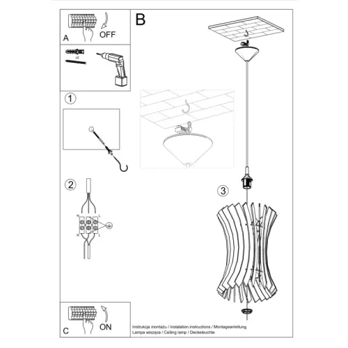 Lampa wisząca ORIANA na Arena.pl