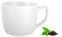 Kubek porcelanowy Ravi New Bone 300 ml biały mat ryflowany