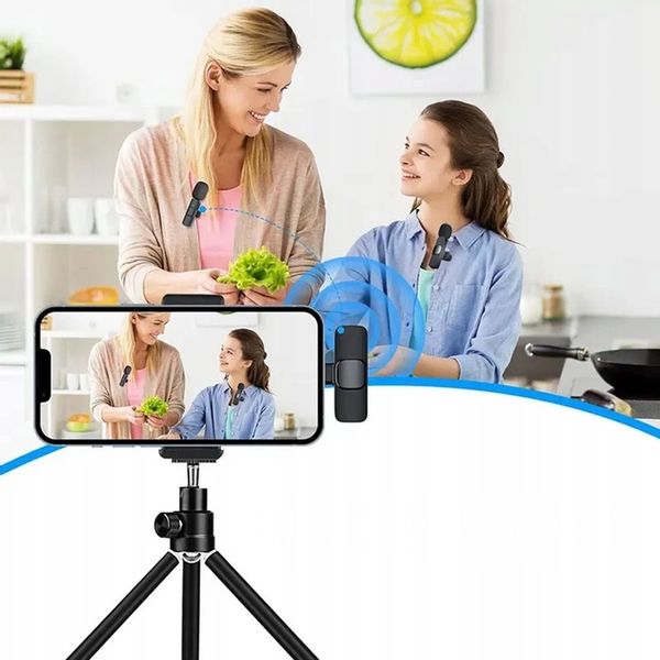 MIKROFON KRAWATOWY BEZPRZEWODOWY IPHONE BLUETOOTH USB C DO TELEFONU ANDROID zdjęcie 5