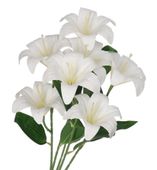 LILIA LILIE W BUKIECIE SZTUCZNE KWIATY JAK ŻYWE 58 CM DUŻY BUKIET