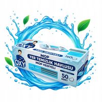 Mr. OXY Mop płaski 360° 50 chusteczek do podłóg gotowy zestaw sprzątający