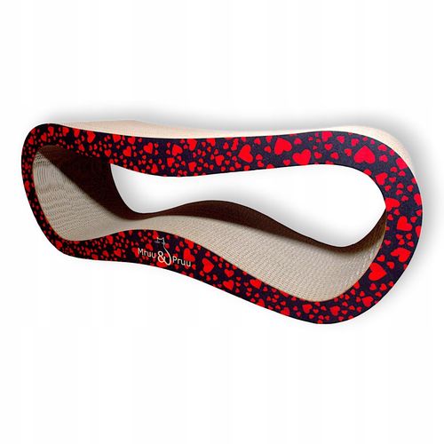 Drapak dla kota LEON | czarny w serca | 78x28x24 cm | MruuPruu na Arena.pl