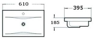 Szafka łazienkowa wisząca LUNA 80 dąb /biały z umywalką Alto (W3) na Arena.pl
