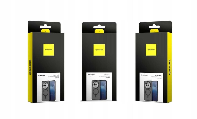 Spacecase Hybrid Mag Nothing Phone 3A Pro Black zdjęcie 11
