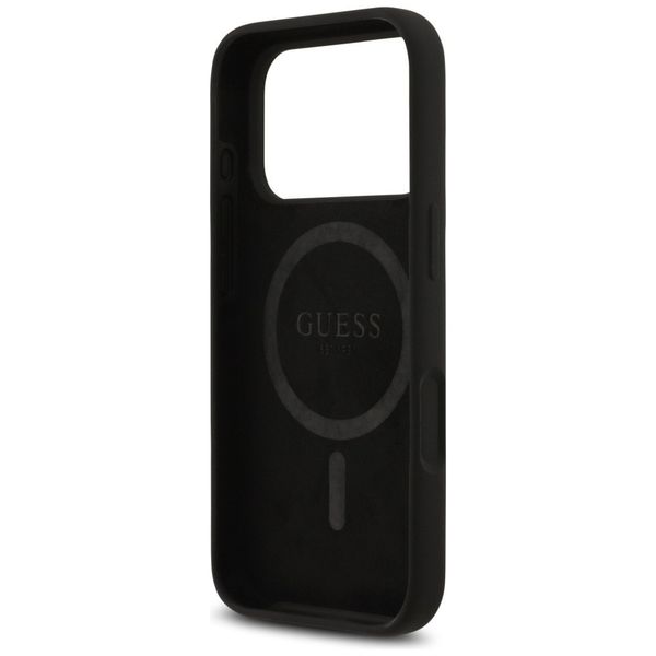 Etui Guess Silicone Triangle Logo MagSafe do iPhone 17 Pro Max czarny zdjęcie 7